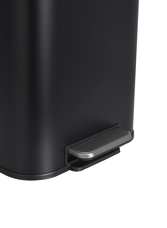 ايست من نون سلة مهملات بغطاء مطلي بودرة سعة 12 لتر للدخول بالقدم للمطبخ، غطاء يغلق برفق مع وظيفة البقاء مفتوح، سلة بدون استخدام اليدين، 44.8 سم طول × 34.1 سم عرض × 61.2 سم ارتفاع، أسود غير لامع - Image 5